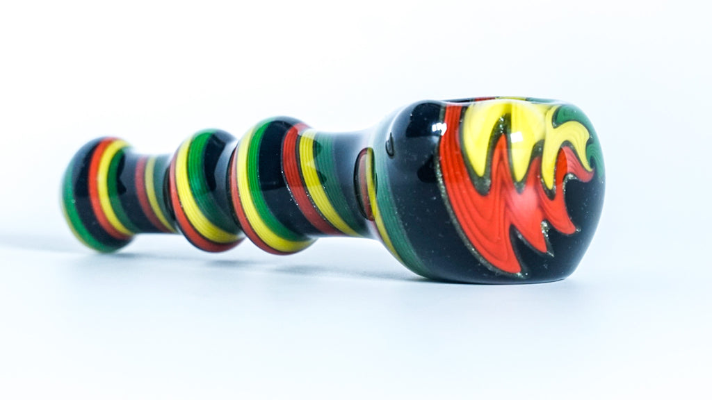 RAS wig-wag spoon (red, gold, green)