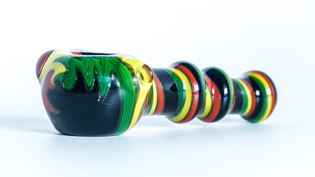 RAS wig-wag spoon (red, gold, green)