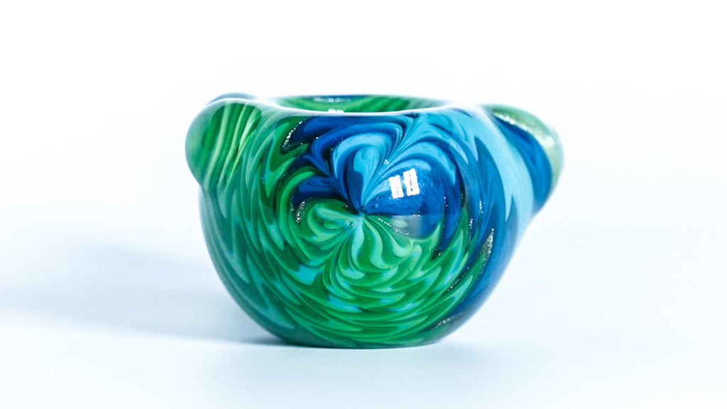(S) Swirly Green, Blue, Light Blue spoon