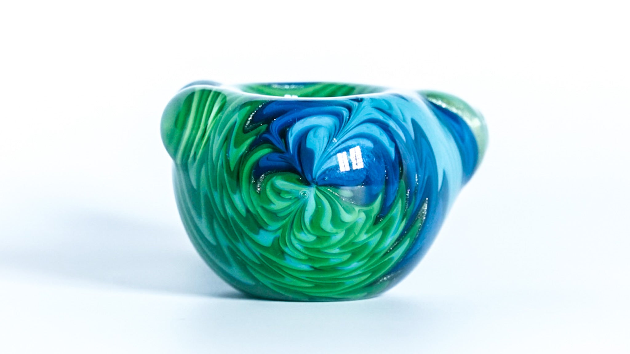 (S) Swirly Green, Blue, Light Blue spoon